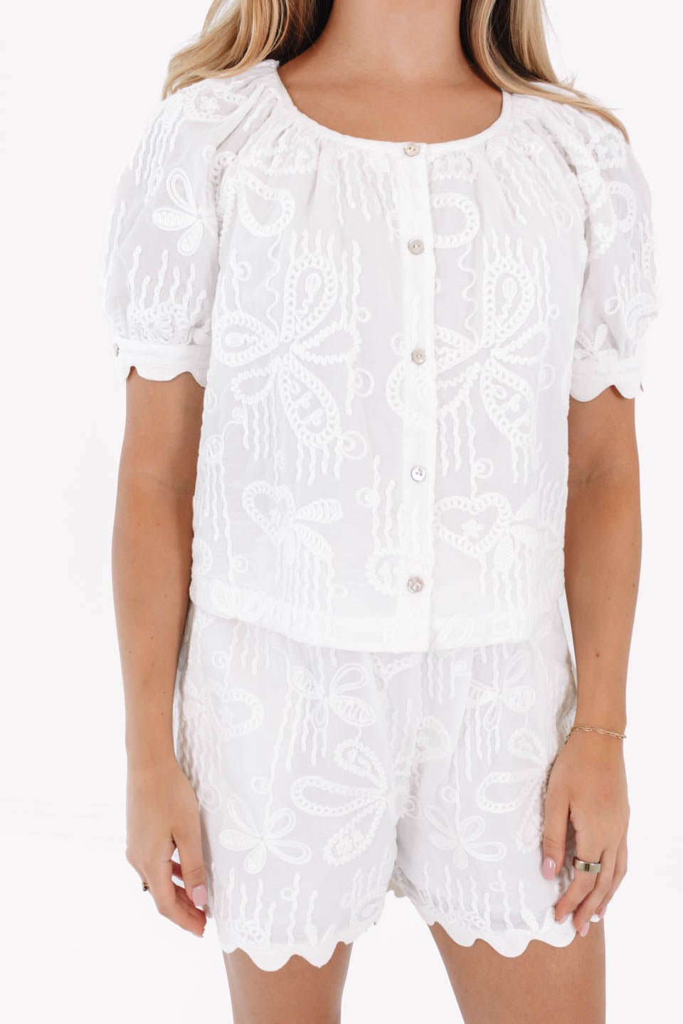 PREORDER The Bailee Shorts - White - Image 2