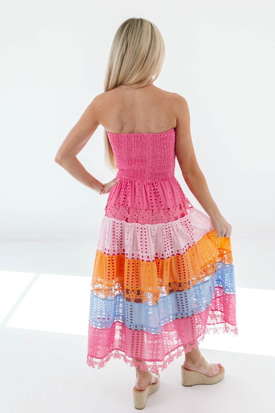Sherbet Shade Midi Dress - Pink - Image 5
