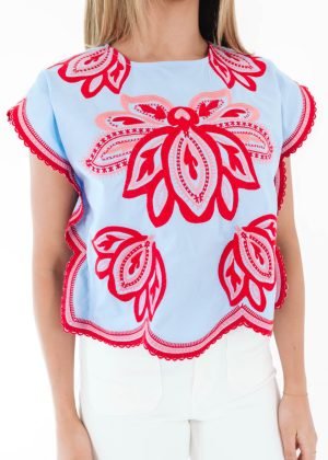 Look Twice Top - Blue