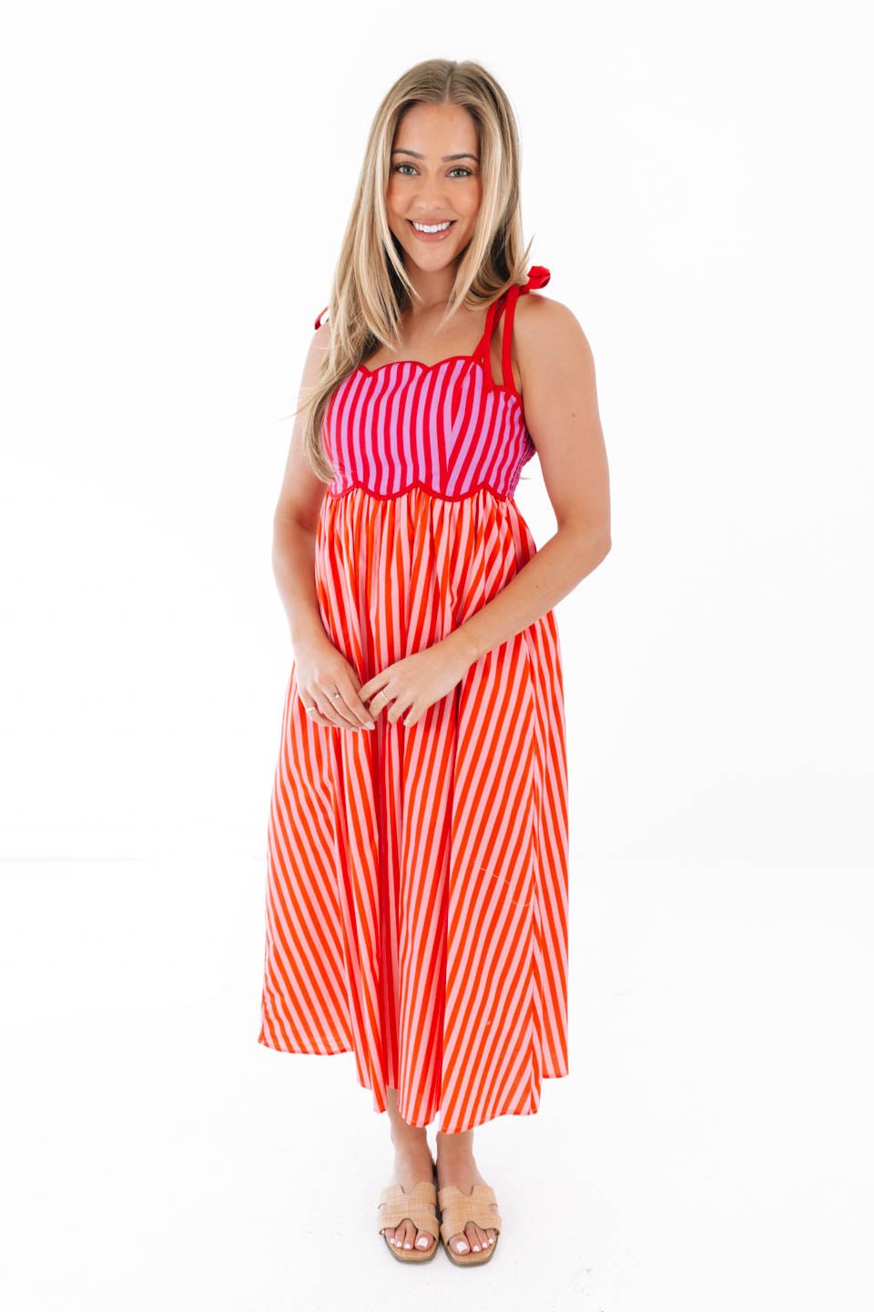 She’s A Bright Babe Midi Dress - Red - Image 2