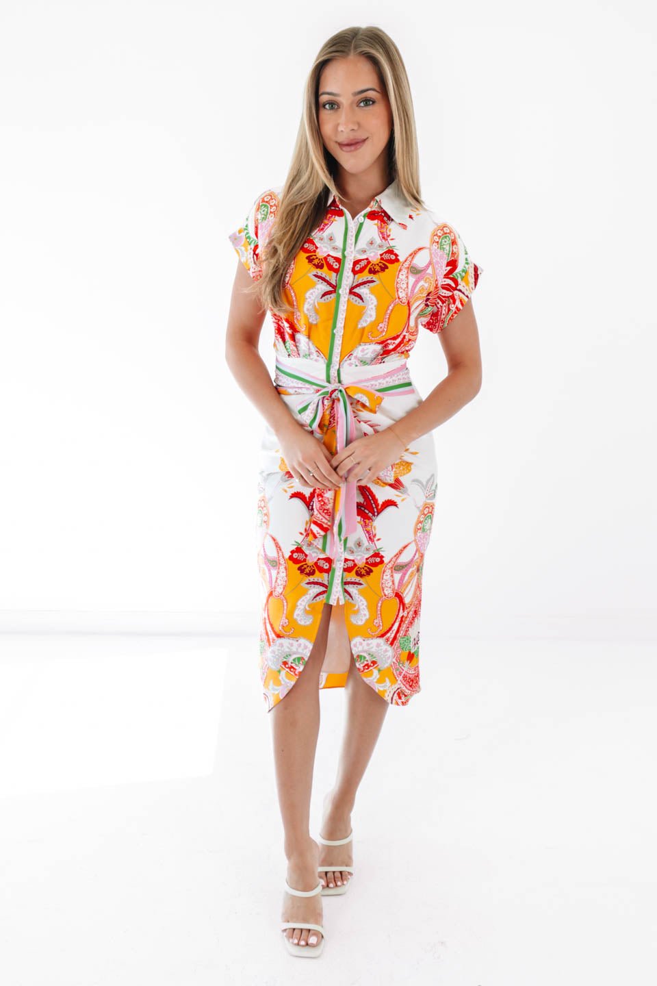 Hamptons Heat Midi Dress - White - Image 2